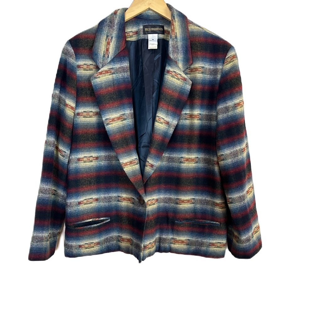 VTG Requirements Western Blazer Southwestern Jacket Women’s Sz 16 Made in USA